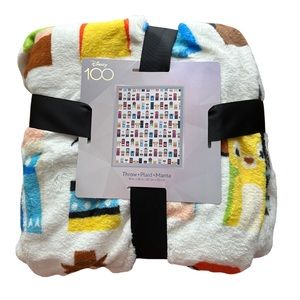 Disney Parks 100th Unified Characters Throw Plaid Blanket